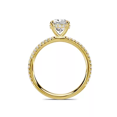Avalon Double Pavé Crossover Hidden Halo 1.50 ct. Oval Lab Engagement Ring