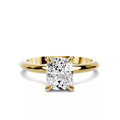 Serra Knife Edge 1.00 ct. Elongated Cushion Lab Engagement Ring (2mm)