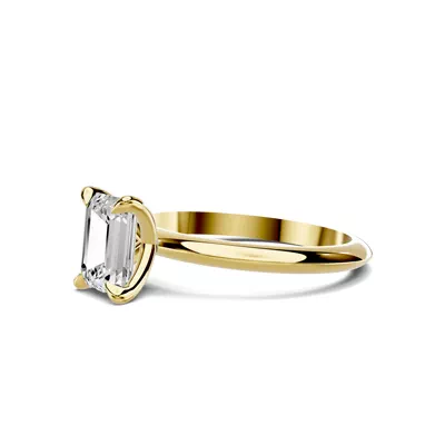 Serra Knife Edge 1.00 ct. Emerald-Cut Lab Engagement Ring (2mm)
