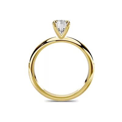 Serra Knife Edge 1.00 ct. Oval Lab Engagement Ring (2mm)