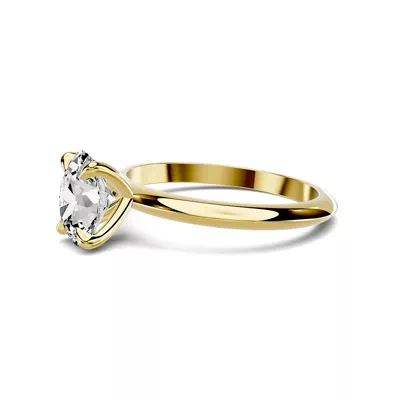 Serra Knife Edge 1.00 ct. Oval Lab Engagement Ring (2mm)