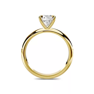 Serra Knife Edge 1.00 ct. Round Lab Engagement Ring (2mm)