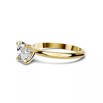 Serra Knife Edge 1.00 ct. Round Lab Engagement Ring (2mm)