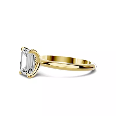 Serra Knife Edge 1.50 ct. Emerald-Cut Lab Engagement Ring (2mm)