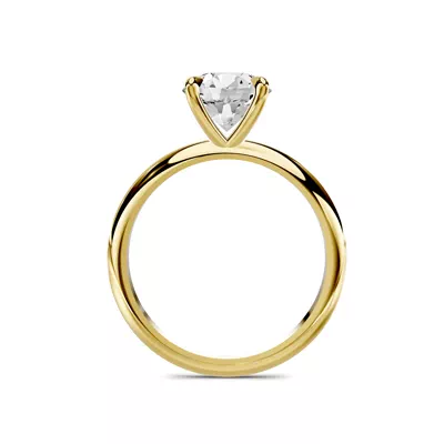 Serra Knife Edge 1.50 ct. Round Lab Engagement Ring (2mm)