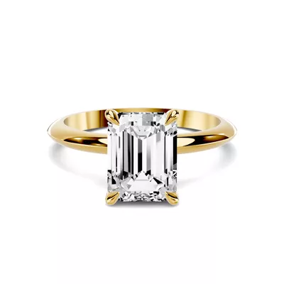 Serra Knife Edge 3.00 ct. Emerald-Cut Lab Engagement Ring (2mm)