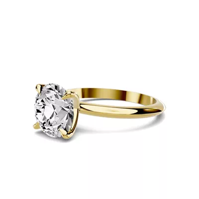 Serra Knife Edge 3.00 ct. Round Lab Engagement Ring (2mm)