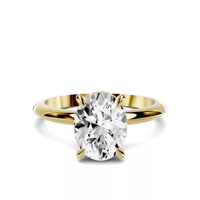 Serra Knife Edge Hidden Halo 1.50 ct. Oval Lab Engagement Ring (2mm)