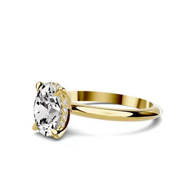 Serra Knife Edge Hidden Halo 1.50 ct. Oval Lab Engagement Ring (2mm)