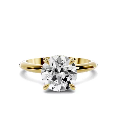 Serra Knife Edge Hidden Halo 1.50 ct. Round Lab Engagement Ring (2mm)
