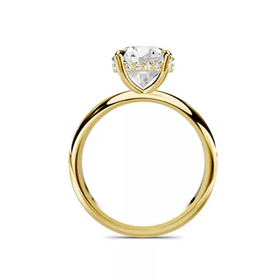 Serra Knife Edge Hidden Halo 2.50 ct. Round Lab Engagement Ring (2mm)
