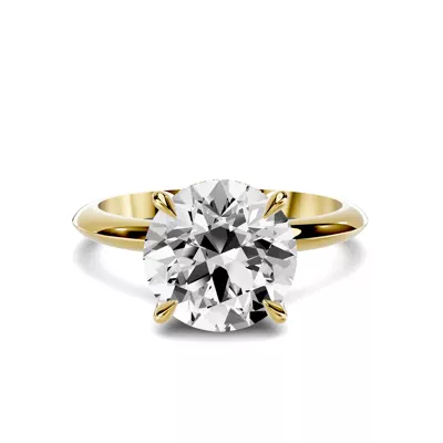 Serra Knife Edge Hidden Halo 3.00 ct. Round Lab Engagement Ring (2mm)