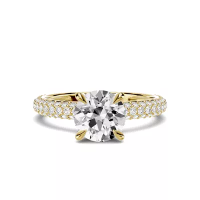 Selora Rolled Pavé 1.00 ct. Round Lab Engagement Ring