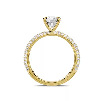 Selora Rolled Pavé 1.00 ct. Round Lab Engagement Ring
