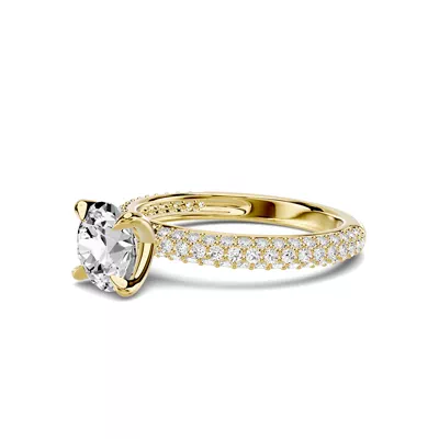 Selora Rolled Pavé 1.00 ct. Round Lab Engagement Ring