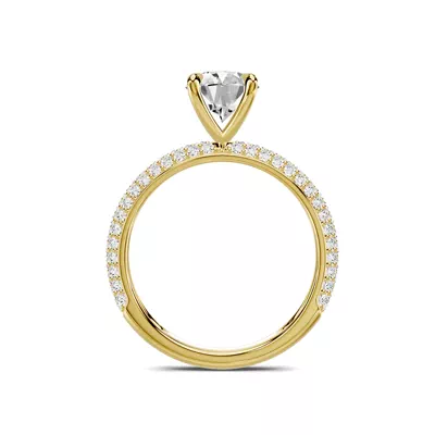 Selora Rolled Pavé 1.50 ct. Oval Lab Engagement Ring