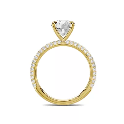 Selora Rolled Pavé 1.50 ct. Round Lab Engagement Ring