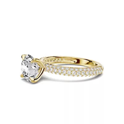 Selora Rolled Pavé 1.50 ct. Round Lab Engagement Ring