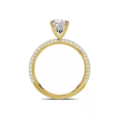 Selora Rolled Pavé 2.00 ct. Oval Lab Engagement Ring