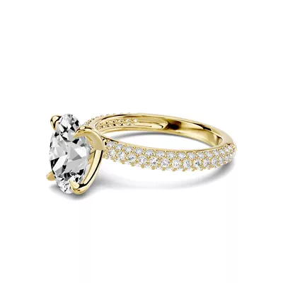 Selora Rolled Pavé 2.00 ct. Oval Lab Engagement Ring