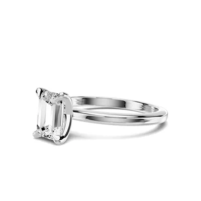 Avalon Classic Solitaire 1.00 ct. Emerald-Cut Lab Engagement Ring