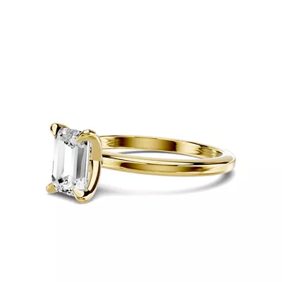 Avalon Classic Solitaire 1.00 ct. Emerald-Cut Lab Engagement Ring