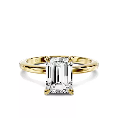 Avalon Classic Solitaire 1.50 ct. Emerald-Cut Lab Engagement Ring