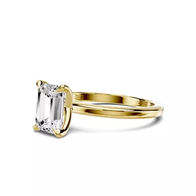 Avalon Classic Solitaire 1.50 ct. Emerald-Cut Lab Engagement Ring