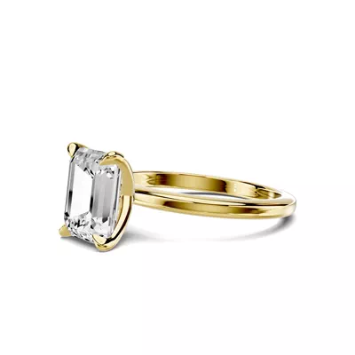 Avalon Classic Solitaire 2.00 ct. Emerald-Cut Lab Engagement Ring