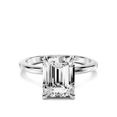 Avalon Classic Solitaire 3.00 ct. Emerald-Cut Lab Engagement Ring