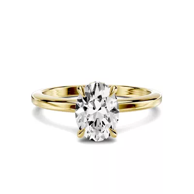 Avalon Classic Hidden Halo 1.00 ct. Oval Lab Engagement Ring