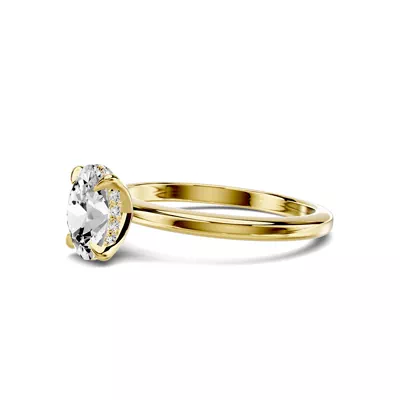 Avalon Classic Hidden Halo 1.00 ct. Oval Lab Engagement Ring