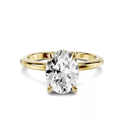 Avalon Classic Hidden Halo 1.50 ct. Oval Lab Engagement Ring