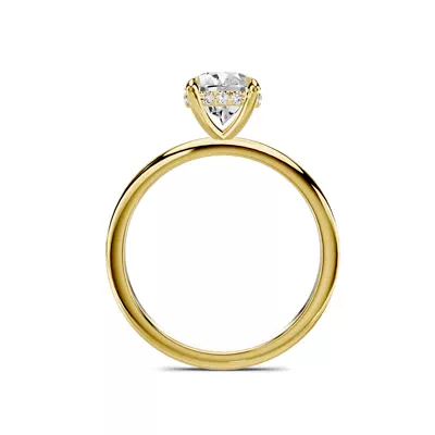 Avalon Classic Hidden Halo 1.50 ct. Oval Lab Engagement Ring