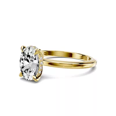 Avalon Classic Hidden Halo 1.50 ct. Oval Lab Engagement Ring