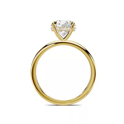Avalon Classic Hidden Halo 1.50 ct. Round Lab Engagement Ring