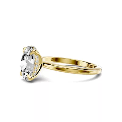 Avalon Classic Hidden Halo 2.00 ct. Oval Lab Engagement Ring