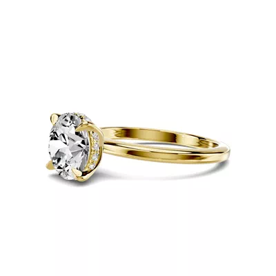Avalon Classic Hidden Halo 2.00 ct. Round Lab Engagement Ring