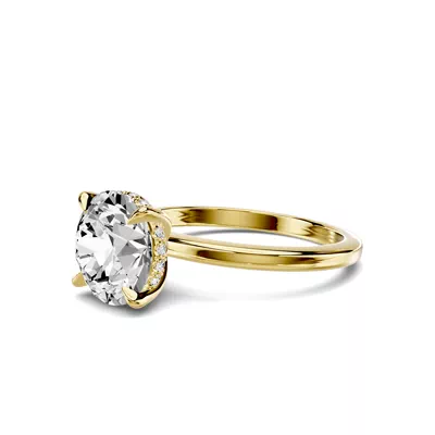 Avalon Classic Hidden Halo 2.50 ct. Round Lab Engagement Ring