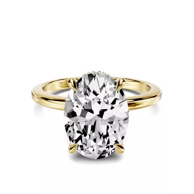 Avalon Classic Hidden Halo 3.00 ct. Oval Lab Engagement Ring