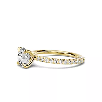 Avalon Classic Pavé 1.00 ct. Round Lab Engagement Ring