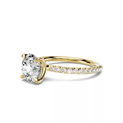 Avalon Classic Pavé 1.50 ct. Round Lab Engagement Ring