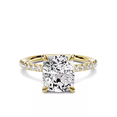 Avalon Classic Pavé 2.00 ct. Elongated Cushion Lab Engagement Ring