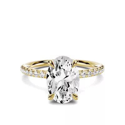 Avalon Classic Pavé 2.00 ct. Oval Lab Engagement Ring