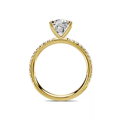 Avalon Classic Pavé 2.50 ct. Elongated Cushion Lab Engagement Ring