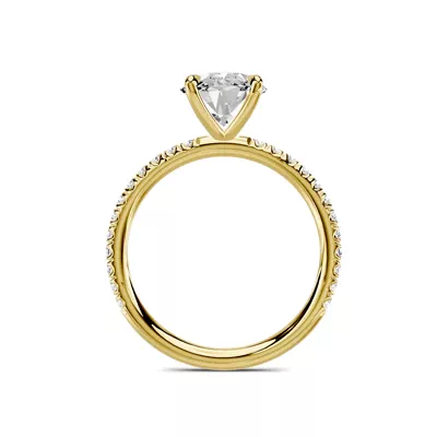 Avalon Classic Pavé 2.50 ct. Oval Lab Engagement Ring