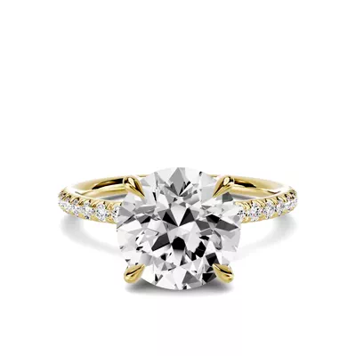 Avalon Classic Pavé 3.00 ct. Round Lab Engagement Ring