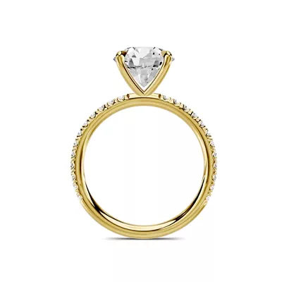 Avalon Classic Pavé 3.00 ct. Round Lab Engagement Ring