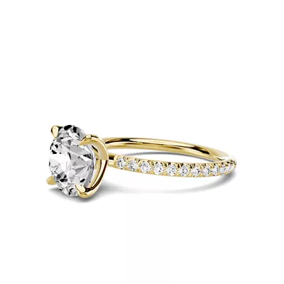 Avalon Classic Pavé 3.00 ct. Round Lab Engagement Ring