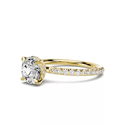 Avalon Classic Pavé Hidden Halo 1.00 ct. Round Lab Engagement Ring